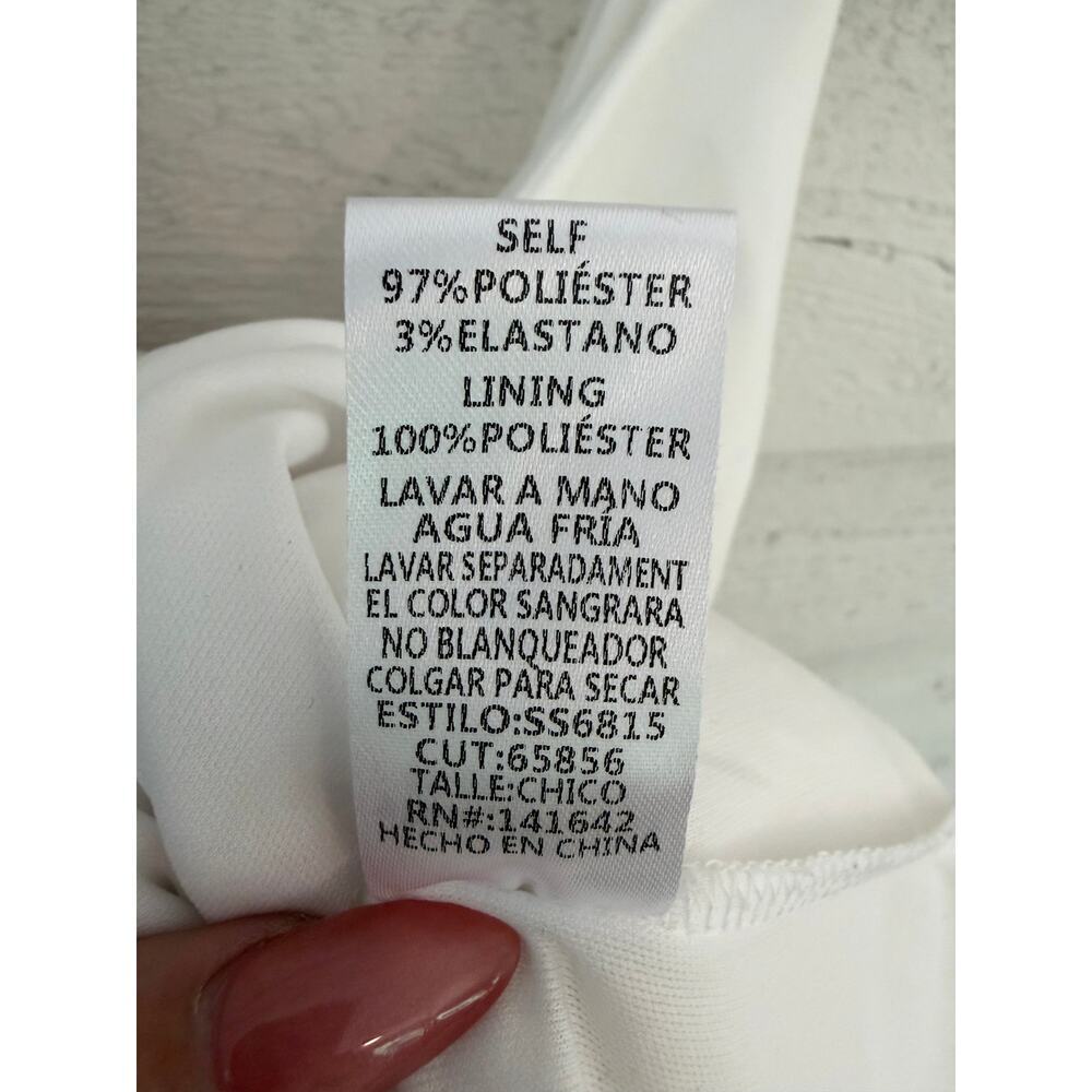 MOD On Trend White Cowl Neck Mini Slip Dress Size Small - Picture 7 of 10